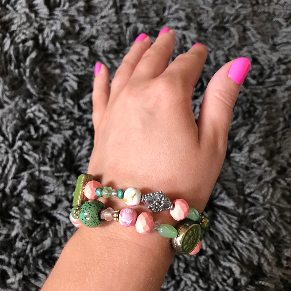 handmade beaded wraparound bracelet “Lana”